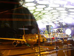 airplane an reflection, transfer airport, abu dhabi